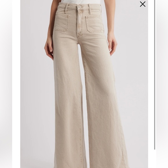 MOTHER Denim - Mother Uncover Sneak Patch Pocket Wide Leg Jeans